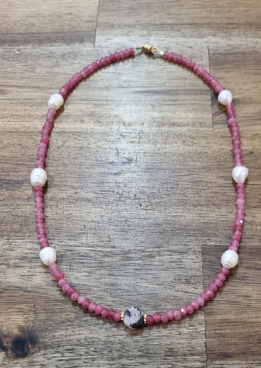 Pink Tourmaline, Rhodonite, F/W Pearl & 14CT Gold Fill