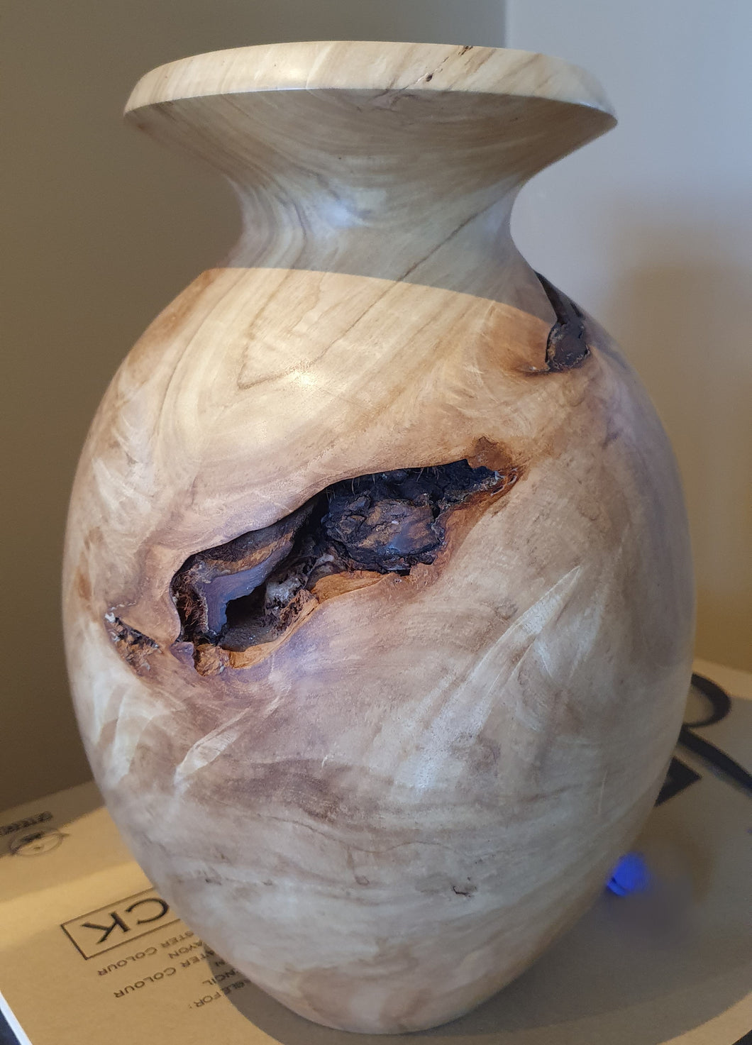 Poplar Vase w/ Bark Inclusions