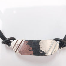 Load image into Gallery viewer, Sterling Silver and Leather Bracelet
