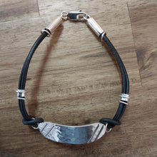 Load image into Gallery viewer, Sterling Silver and Leather Bracelet
