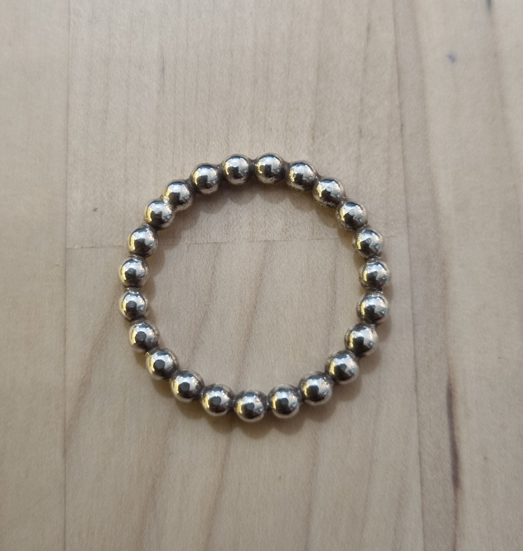 Sterling Silver Bead Ring